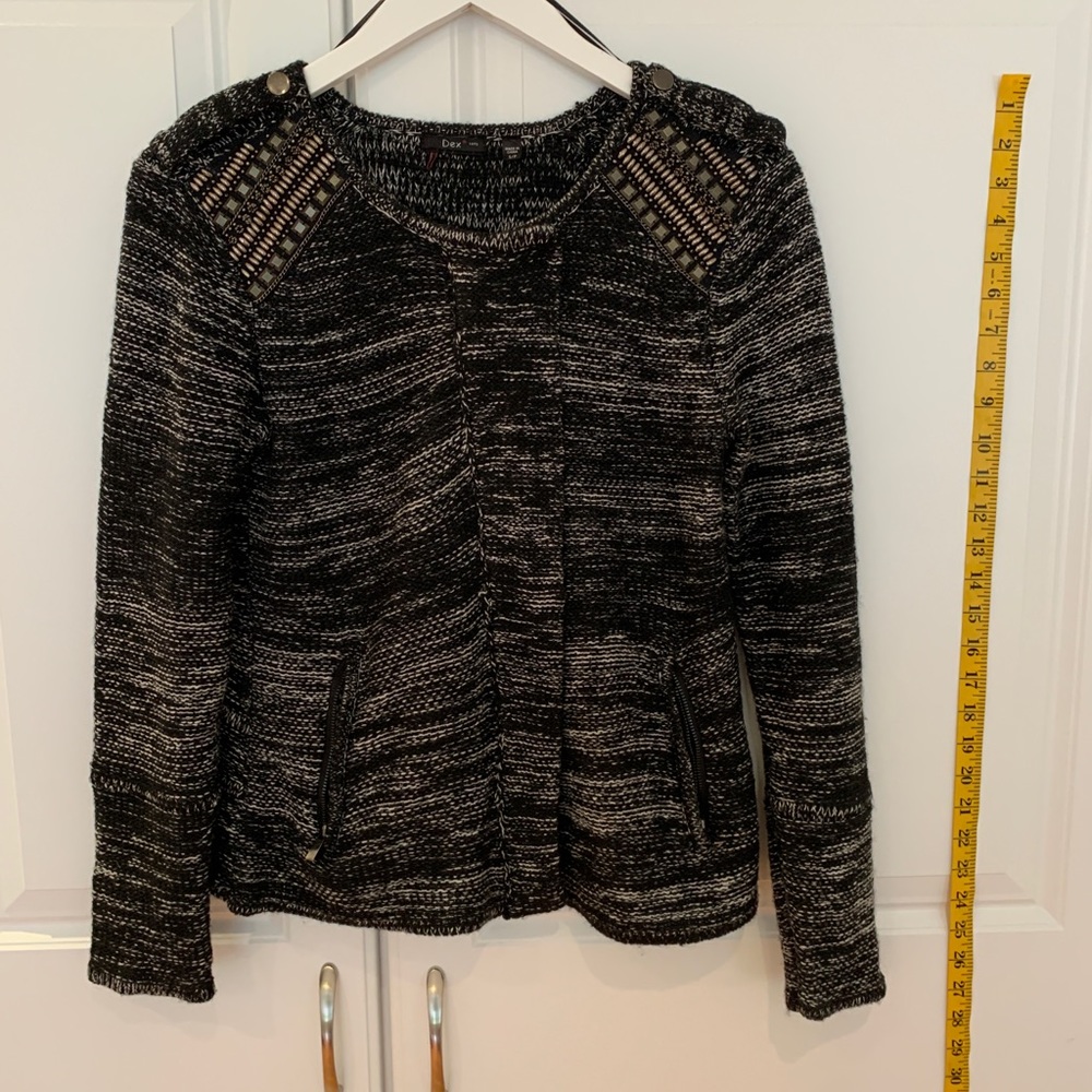 Gray and black jacket